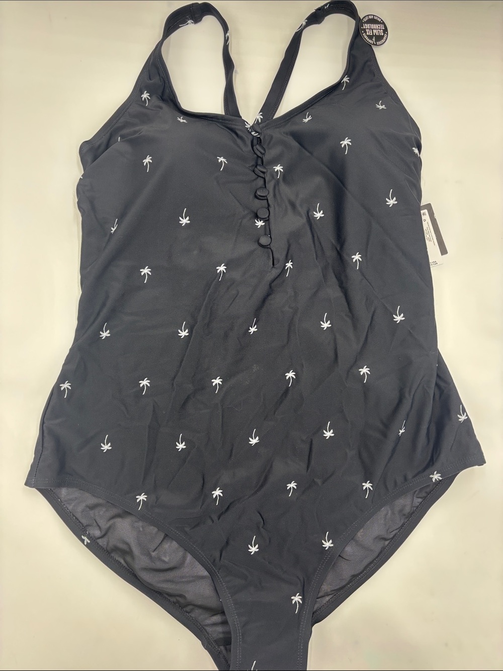 Torrid Wire-Free Button-Front Plunge Cheeky One Piece